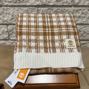 New w/ tags Timberland Tan and White plaid Scarf